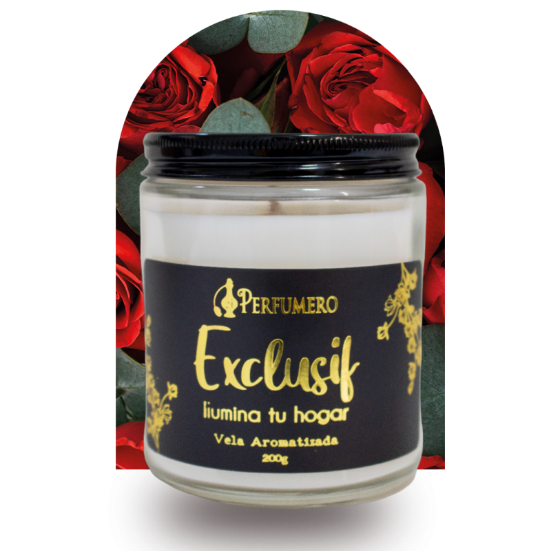 VELA AROMÁTICA EXCLUSIF| BOUQUETE DE ROSAS - Imagen 2